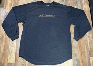 Nike Hombres Therma Fit Tenis Ciudad de Nueva York NYC Negro Grande Manga Larga Vellón - Imagen 1 de 12