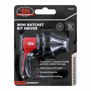 IIT Professional Mini Ratchet 1/4" Drive 20 Tooth High Torque Bit Driver - Picture 1 of 1