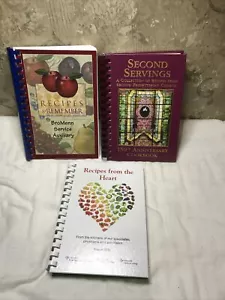 Lot 3 Bloomington IL Community Church Cookbooks Spiral Bound BroMenn Auxiliary - Picture 1 of 10
