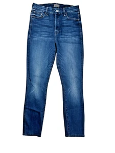 Mother High Waisted Looker Ankle Fray Sz 26 Tongue in Chic Skinny Stretch Denim - Picture 1 of 11