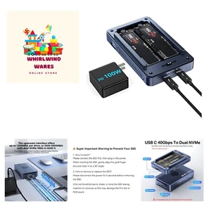 ACASIS 40Gbps M.2 NVMe SSD Enclosure, Cooling Fan, Compatible Thunderbolt 4/3... - Picture 1 of 10