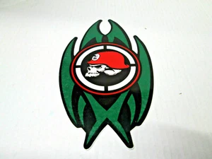RARE 3-7/8" X 5" METAL MULISH MOTORCYCLE RACING HOT ROD STICKER ONE DECAL - Picture 1 of 3