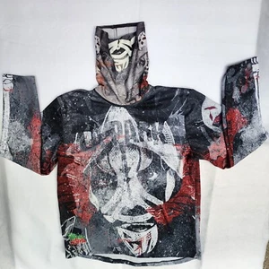 Camisa LA Park Manga Larga Gráfica Completa Máscaras Lucha Polaina Cuello, Lg sin etiquetas - Imagen 1 de 17