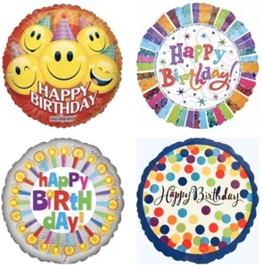 Happy Birthday 18" Foil Mylar Happy Birthday Party Balloon Decorations   G - Picture 1 of 9