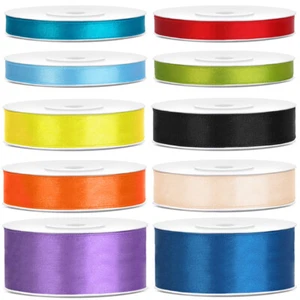 Rolle Satinband 25m x 6/12/25mm Geschenkband Schleifenband Dekoband VIELE FARBEN - Bild 1 von 23