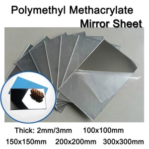 Polymethylmethacrylat Spiegelplatte Stärke 2 mm 3 mm silber Spiegelblech Platte - Bild 1 von 4