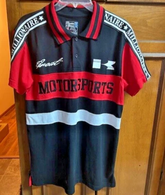 Bleecker & Mercer Premium Men's Medium Motorsport Millionaire Polo Shirt - Image 1 of 4