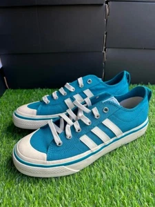 Adidas Nizza RF Originals Blue White Sneakers Retro HQ8566 Mens Size - Picture 1 of 5