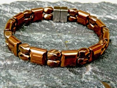Pulseira de hematita terapia magnética 100% cobre colar de tornozeleira masculino feminino AAA+ - Imagem 1 de 4