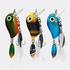 Metal Sequins Fishing Lure Rotating Spinner Spoon Crank Bait Treble Hook