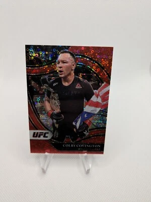 2021 Panini Select UFC - Octagonside Red Disco Prizm #264 Colby Covington /199 - Image 1 of 2