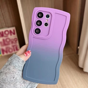 Für Samsung Galaxy S24 Ultra S23 FE S22 S21 Farbverlauf stoßfest gewellt Hülle Cover - Bild 1 von 17