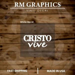 Cristo Vive |Citazioni e Detti Cristiani Espanol |Adesivi Decalcomania Vinile - Foto 1 di 6