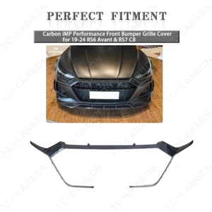 Carbon iMP Performance Front Bumper Grille Cover for 19-24 RS6 Avant & RS7 C8 - Foto 1 di 24