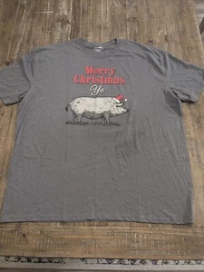 Weihnachten lustiges Witz Geschenk 3XL Unisex T-Shirt Merry Christmas Ya Schwein/Schwein - Bild 1 von 6