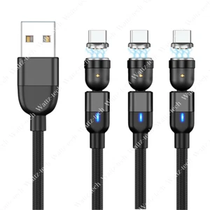 3Pack Magnetic USB Type C Cable 3/6Ft Fsat Charging Charger Cord For Samsung LG - Picture 1 of 14