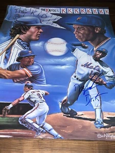 DWIGHT GOODEN NEW YORK METS DR. K SIGNED 24x36 ROBERT STEPHEN SIMON LITHOGRAPH - Picture 1 of 1