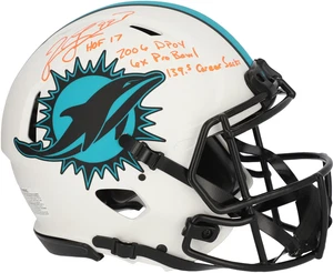 Jason Taylor DolphInsc Signed Lunar Eclipse Alt Helmet w/Mult Incs LE/17 - Picture 1 of 3