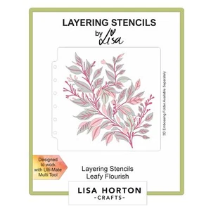 Lisa Horton Handwerk Schicht Schablonen 6"X6" - Blattblümchen (1er Pack) - Bild 1 von 1