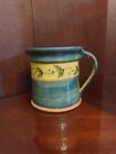 Vintage French Hand-Painted Glazed Terra Cotta Pitcher/ Jug with Maker's Stamp