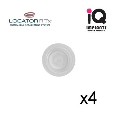 Zest LOCATOR R-Tx Genuine Retention Insert Cap, High Retention, Clear (4 Pack)