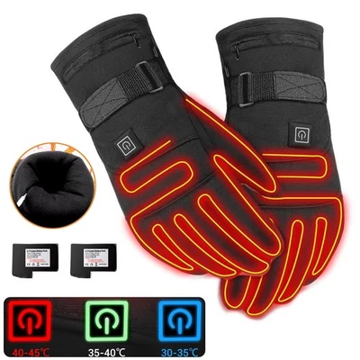 Heated Gloves Touchscreen Waterproof Winter Hand Warmers Electric Heating Gloves