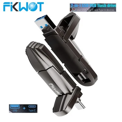 Fikwot External SSD 1TB 512GB USB 3.2 Gen2 Solid State Drive for iPhone 15/16 PC