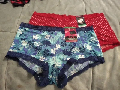 2 pares de bragas cortas para niño Maidenform 40760 de punto rojo y azul/verde *NUEVAS* L 7 Foto 1 de 2