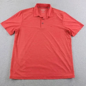 Tommy Bahama Polo Mens L Dahlia Pink Island Zone Palm Coast Vented Performance - Picture 1 of 12