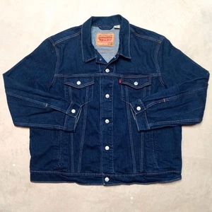 Chaqueta Levi's Strauss Denim Trucker Jean Lavado Oscuro - Para Hombre Talla XXL - Imagen 1 de 9