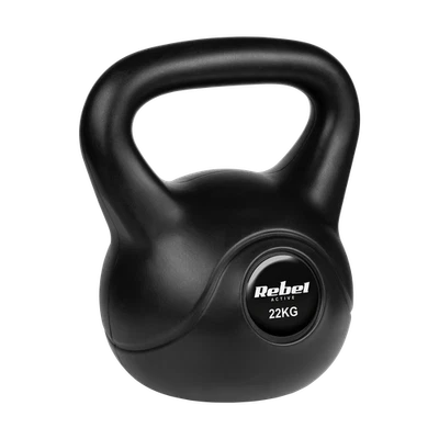 REBEL ELECTRO Kettlebell 22kg Kettle Hantel Übung Ball Gewicht ABS Rebel