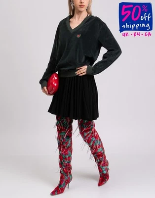 RRP€310 YEEZY SEASON 5 Velour Sweatshirt Size S V-Neck Long Sleeve Made in Italy - Image 1 of 4