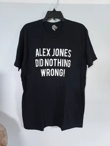 Auslaufmodell Alex Jones hat nichts falsch gemacht! INFOWARS Herren T-Shirt Gr. Large NEU - Bild 1 von 3