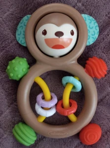 Infantino Infant Baby Monkey Busy Lil Sensory Activities Rattle Toy - Picture 1 of 2