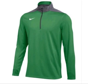 Nike Dri-Fit Quarter-Zip Pullover Apple Green/Grey Fan  UNISEX  Size L - Picture 1 of 3