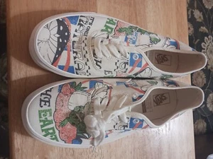 Vans Authentic Eco Theory Era Sneakers Printed Frog Earth Mens 9 Womens 10.5 - Picture 1 of 14