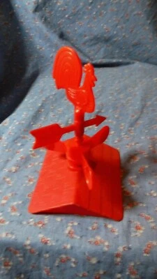Plastic Red Arby's Weathervane Rooster   ? For Playset   Entire Piece  5 1/2" H - Image 1 of 4