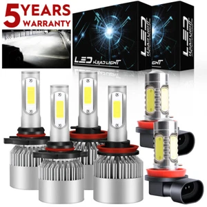 For Honda Pilot 2006-2018 Combo 6000K H11 9005 LED Headlight Fog Light Bulbs 6x - Picture 1 of 16