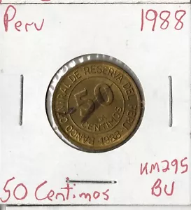 Coin Peru 50 Centimos 1988 KM295 - Picture 1 of 1