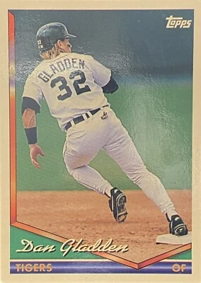1994 Topps #342 Dan Gladden Detroit Tigers Baseball Card - Image 1 of 2