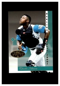 Leaf Signature 1996 prensa de oro a prueba #60 Charles Johnson Florida Marlins - Imagen 1 de 2