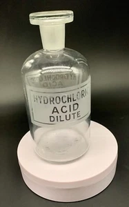 Antique Apothecary / Chemist Bottle - Hydrochlor ic Dilute + Free Postage - Picture 1 of 2