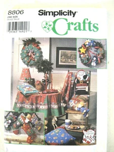 Simplicity 8806 CHRISTMAS Ornaments Pillows Stockings Wreath++1994 sew unCut - Picture 1 of 3