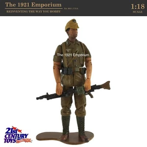 🌴 1:18 21st Century Toys Ultimate Soldier WWII German Afrika Korps MG42 Gunner - Picture 1 of 3