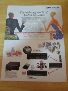 PIONEER 1992 MULTI-PLAY SERIE FÜR CD UND KASSETTE FARBIGE PRODUKTSEITE - WERBEBLATT - Bild 1 von 6