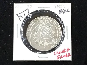 1977 EDCC East Detroit Coin Club Logo Silver Medal Overstrike of Canada 50c - Picture 1 of 4