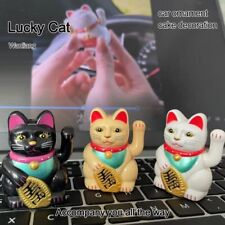 Lucky Cat Mold Swing Arm Lucky Cat Waving Fortune Figurine Cat Car Decoration