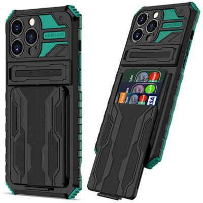 Shockproof Case Wallet Cover Card Holder For iPhone 14 Pro Max 14 Pro 14 Plus - Image 1 of 4