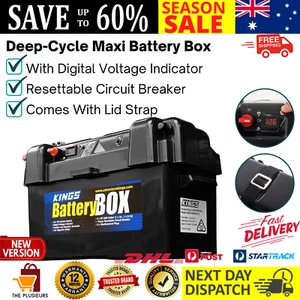 12v 138Ah AGM Deep-Cycle Maxi Battery Box Dual INput Charging AU - Picture 1 of 13