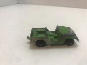 Tootsietoy Army Jeep Metal Die Cast Toy Green Chicago USA Made Vintage Childhood - Picture 1 of 5